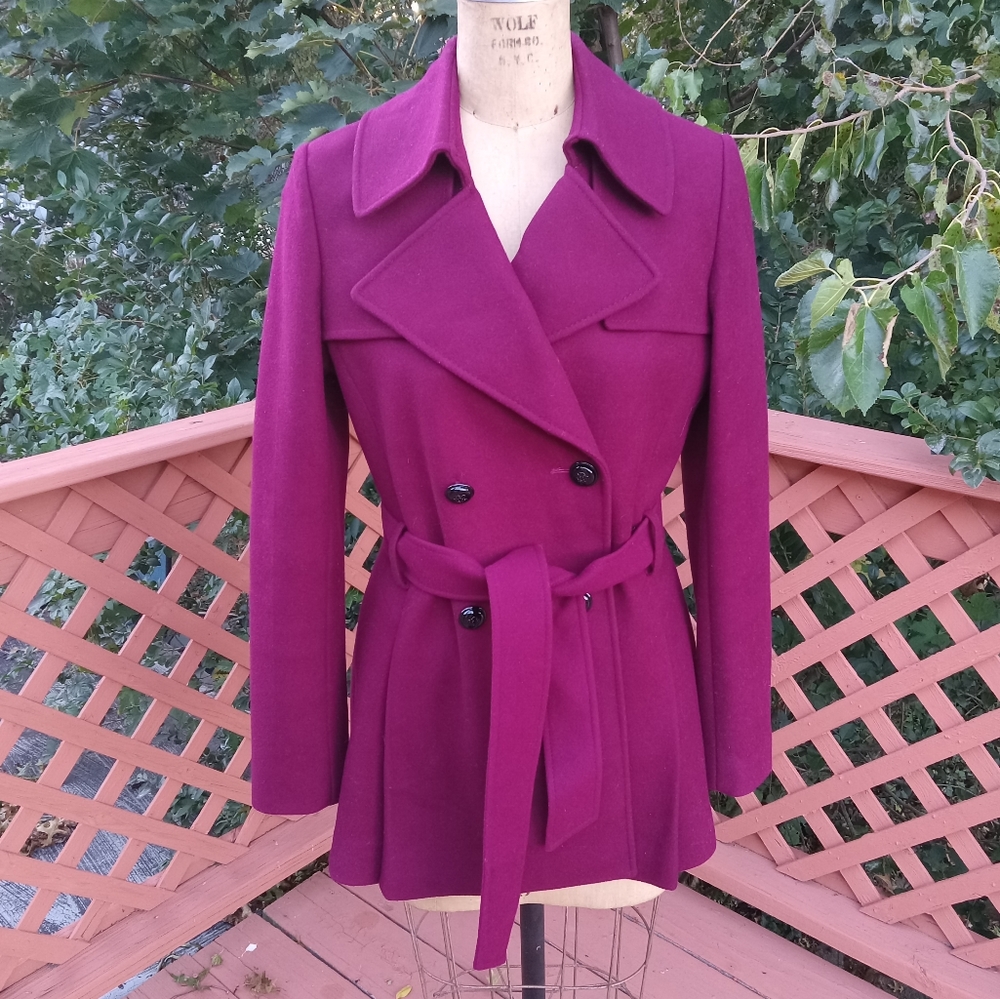 NEW size 8 Stunning VIA SPIGA short Dressy Coat w/Belt